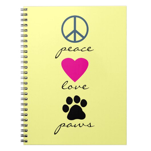 Peace Love Paws Notitieboek (Voorkant)