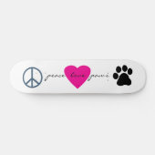 Peace Love Paws Persoonlijk Skateboard (Horizontaal)