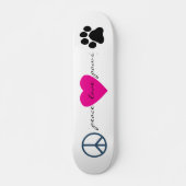 Peace Love Paws Persoonlijk Skateboard (Voorkant)