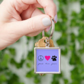 Peace Love Paws Sleutelhanger (Hand)