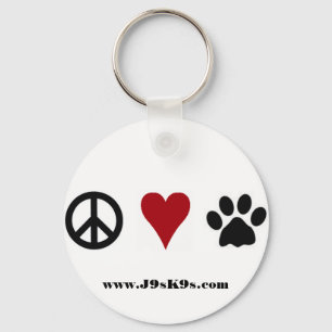 Peace-Love-Paws-Sleutelhanger Sleutelhanger
