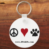 Peace-Love-Paws-Sleutelhanger Sleutelhanger (Voorkant)