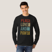 Peace Love Paws T-shirt (Voorkant volledig)