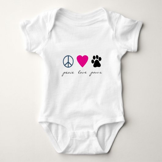 Peace Love Paws T-shirt (Voorkant)