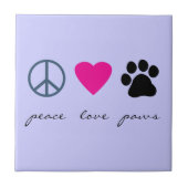 Peace Love Paws Tegeltje (Voorkant)