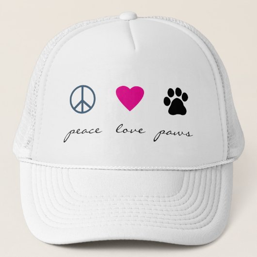 Peace Love Paws Trucker Pet (Voorkant)