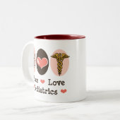 Peace Love Pediatrics Pediatrische Mok (Voorkant links)