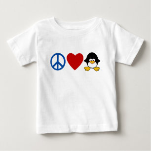 Peace Love Penguin Baby T-shirts, Mokken