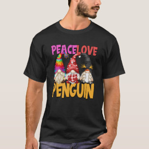 Peace Love Penguin Gnome for Women and Penguin T-shirt