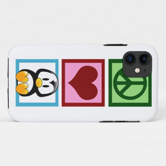 Peace Love Penguins Case-Mate iPhone Case (Achterkant (horizontaal))