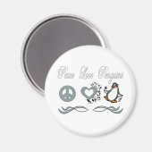 Peace Love Penguins Magneet (Voorkant / Achterkant)