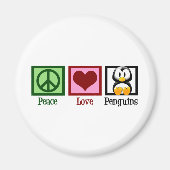 Peace Love Penguins Magneet (Voorkant)