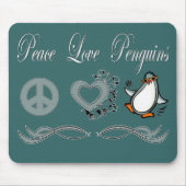 Peace Love Penguins Muismat (Voorkant)