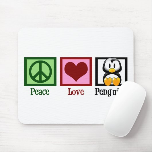 Peace Love Penguins Muismat (Met muis)