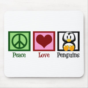 Peace Love Penguins Muismat