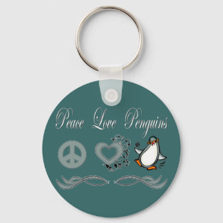 Peace Love Penguins Sleutelhanger