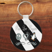 Peace Love Penguins Sleutelhanger (Voorkant)