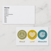 Peace Love Pensions Visitekaartje (Voorkant / Achterkant)