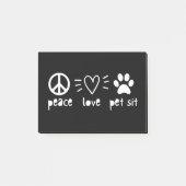 Peace Love Pet Sit Post-it® Notes (Voorkant)