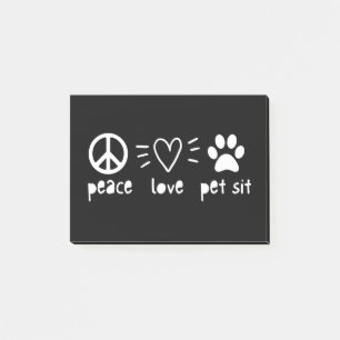Peace Love Pet Sit Post-it® Notes