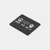 Peace Love Pet Sit Post-it® Notes (Schuin)