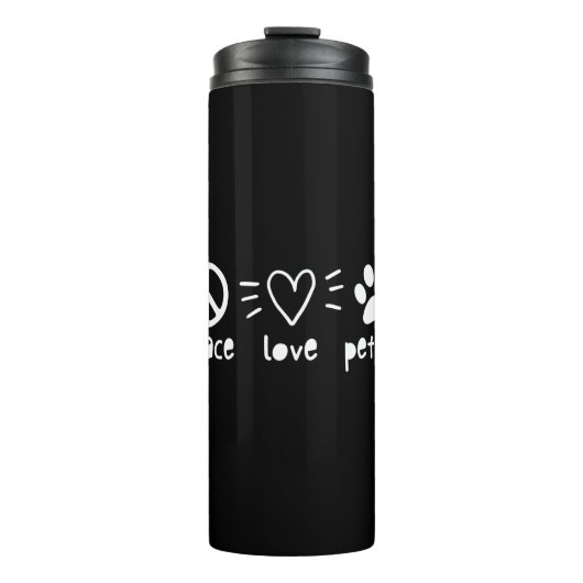 Peace Love Pet Sit Thermosbeker (Voorkant)