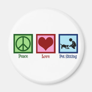 Peace Love Pet Sitting Dog Walking Service Magneet