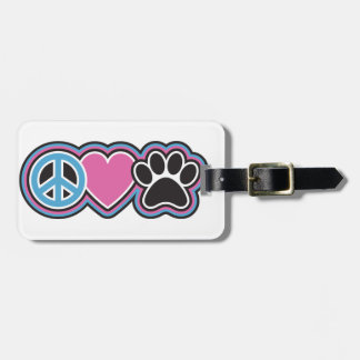 Peace-Love-Pets Bagagelabel