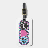 Peace-Love-Pets Bagagelabel (Voorkant verticaal)