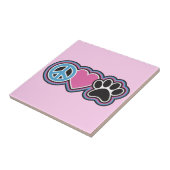 Peace-Love-Pets Tegeltje (Zijkant)