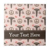 Peace Love Pharmaceutical Caduceus Ceramic Tile Tr Tegeltje (Voorkant)