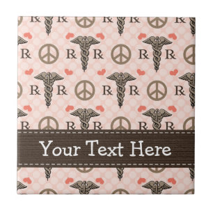 Peace Love Pharmaceutical Caduceus Ceramic Tile Tr Tegeltje
