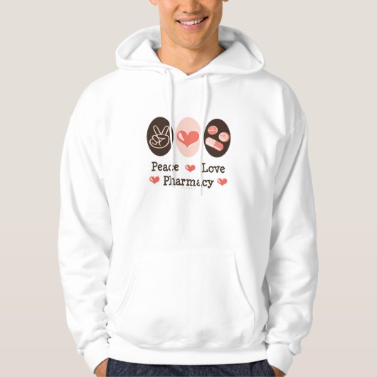 Peace Love Pharmaceutical Hooded Sweatshirt (Voorkant)