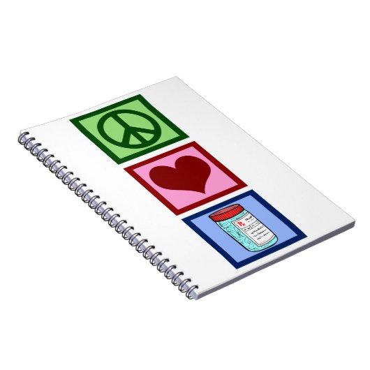 Peace Love Pharmacist Notitieboek (Rechterzijde)