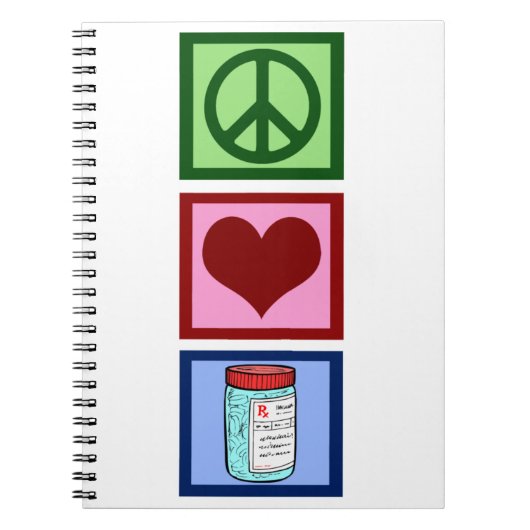 Peace Love Pharmacist Notitieboek (Voorkant)