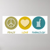 Peace Love Pharmacology Poster (Voorkant)