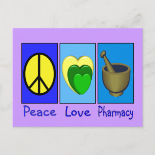 Peace Love Pharmacy Briefkaart