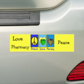 Peace Love Pharmacy Bumpersticker (Op auto)