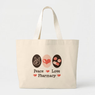 Peace Love Pharmacy Canvas tas