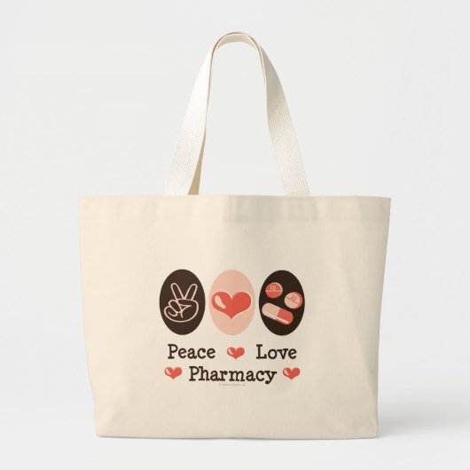 Peace Love Pharmacy Canvas tas (Voorkant)