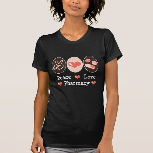 Peace Love Pharmacy Layered T shirt (Voorkant)