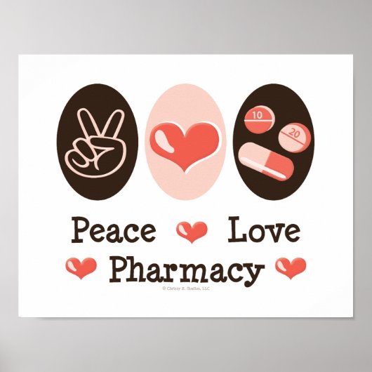 Peace Love Pharmacy Poster (Voorkant)