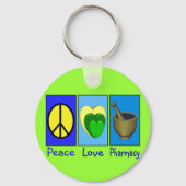 Peace Love Pharmacy Sleutelhanger (Voorkant)