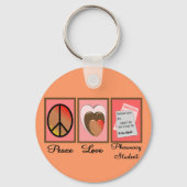 Peace Love Pharmacy Student Gifts Sleutelhanger (Voorkant)