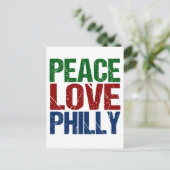 Peace Love Philly Briefkaart (Staand voorkant)