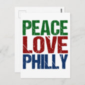 Peace Love Philly Briefkaart (Voorkant / Achterkant)