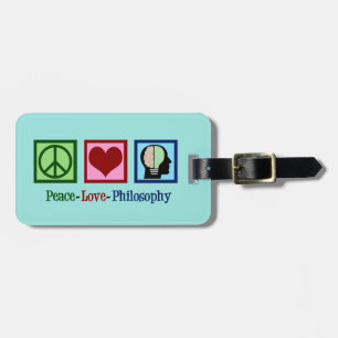 Peace Love Philosophy Bagagelabel