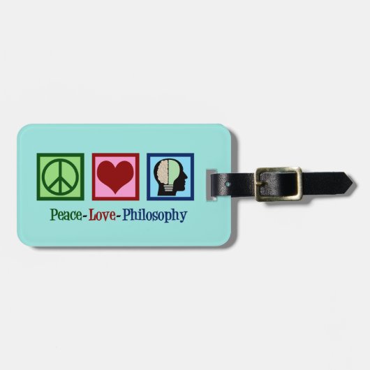 Peace Love Philosophy Bagagelabel (Voorkant horizontaal)