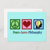 Peace Love Philosophy Briefkaart (Voorkant / Achterkant)