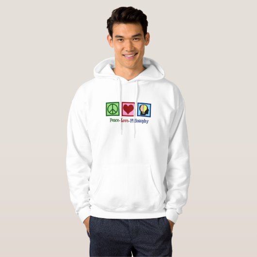 Peace Love Philosophy Hoodie (Voorkant volledig)